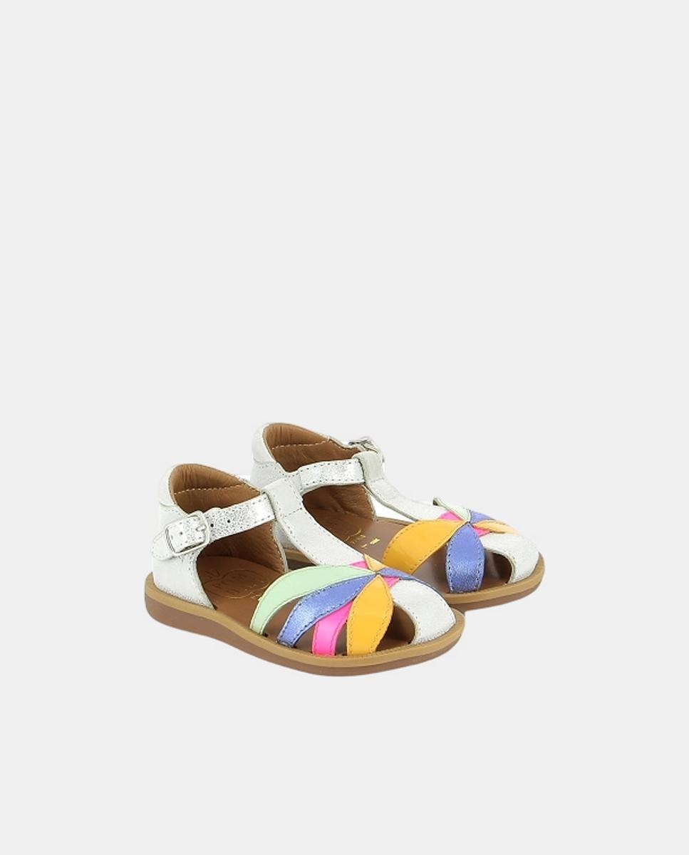 Sandálias abertas infantis Pom d'Api Multicolor-3