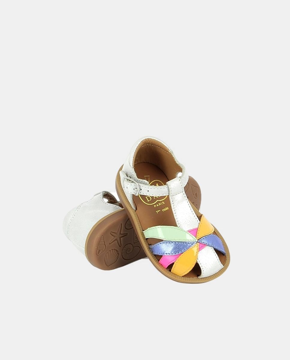 Sandálias abertas infantis Pom d'Api Multicolor-4