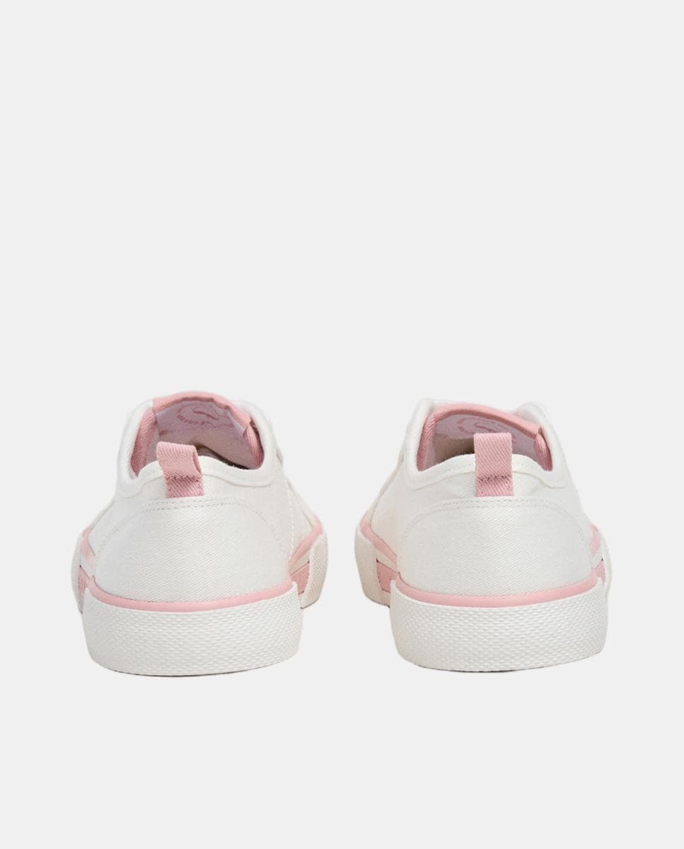 Sapatilhas Clássicas Tipo Plimsoll Branco-4