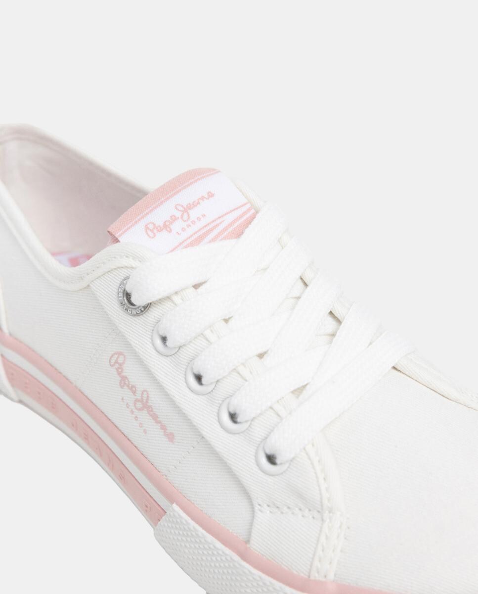 Sapatilhas Clássicas Tipo Plimsoll Branco-5