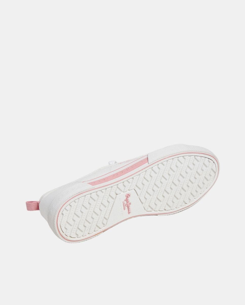 Sapatilhas Clássicas Tipo Plimsoll Branco-6