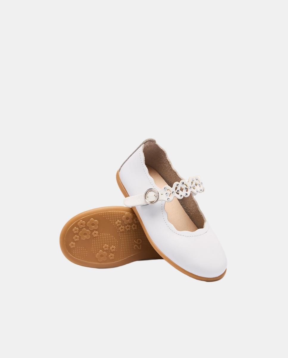 Sabrinas com Brilhantes - Bege Conguitos Branco-marfim-3
