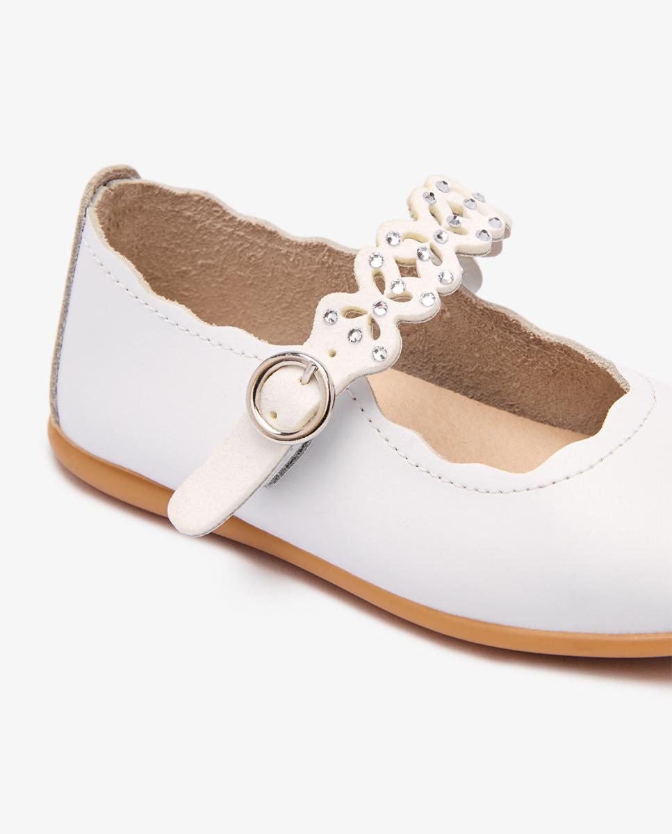 Sabrinas com Brilhantes - Bege Conguitos Branco-marfim-4