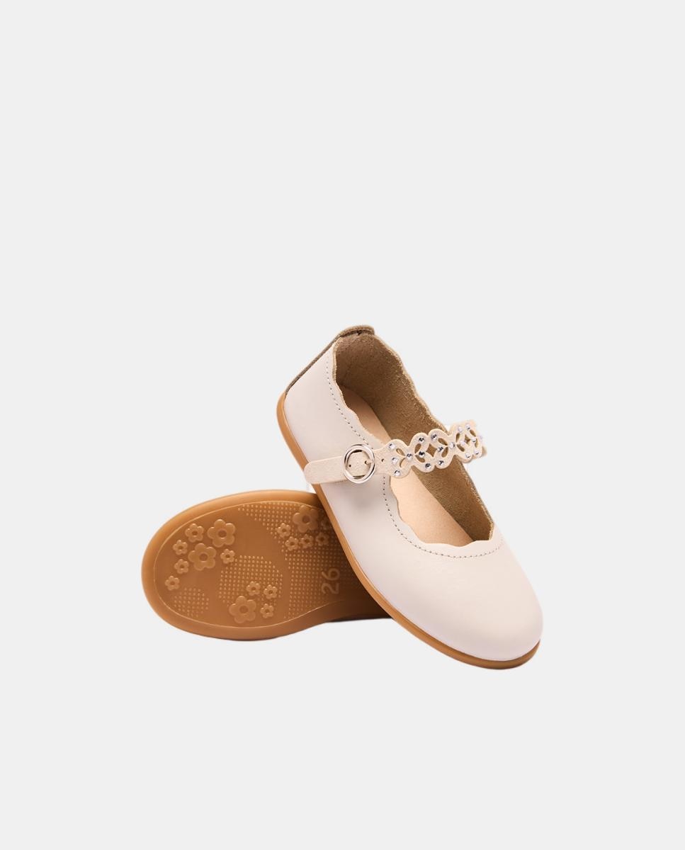 Sabrinas com Brilhantes - Bege Branco-marfim-3