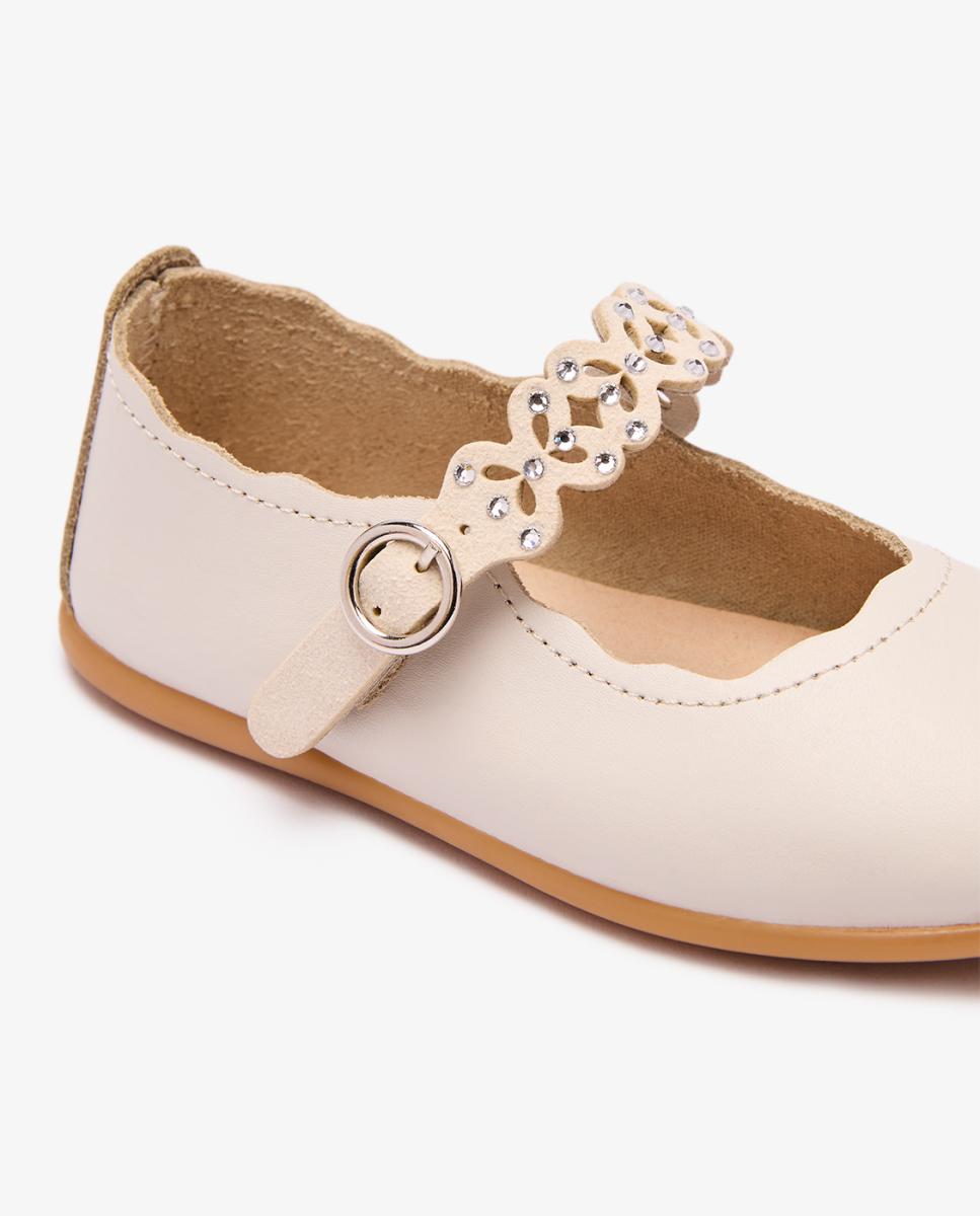 Sabrinas com Brilhantes - Bege Branco-marfim-4