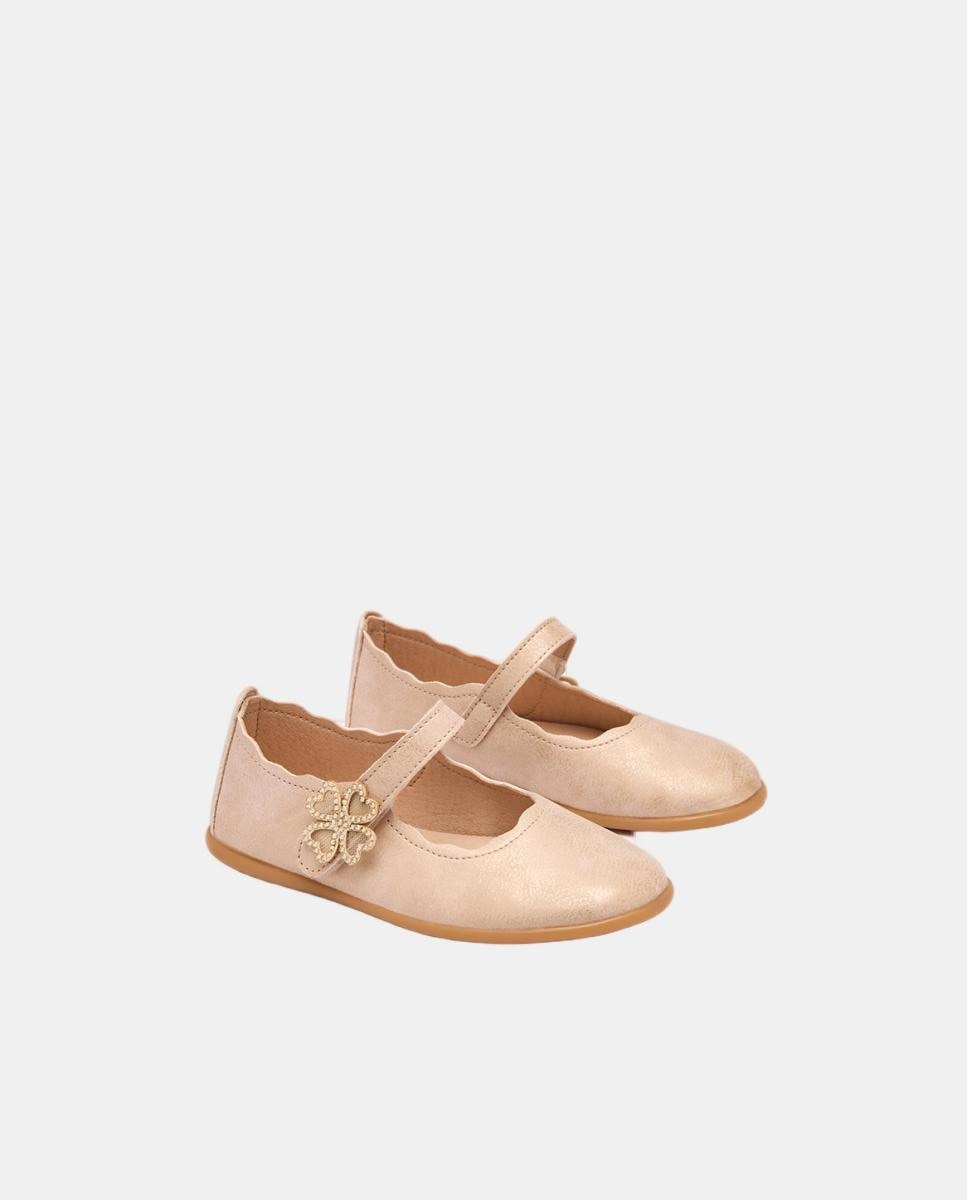Sabrinas com Flor de Brilhantes - Dourado Conguitos Ouro-2