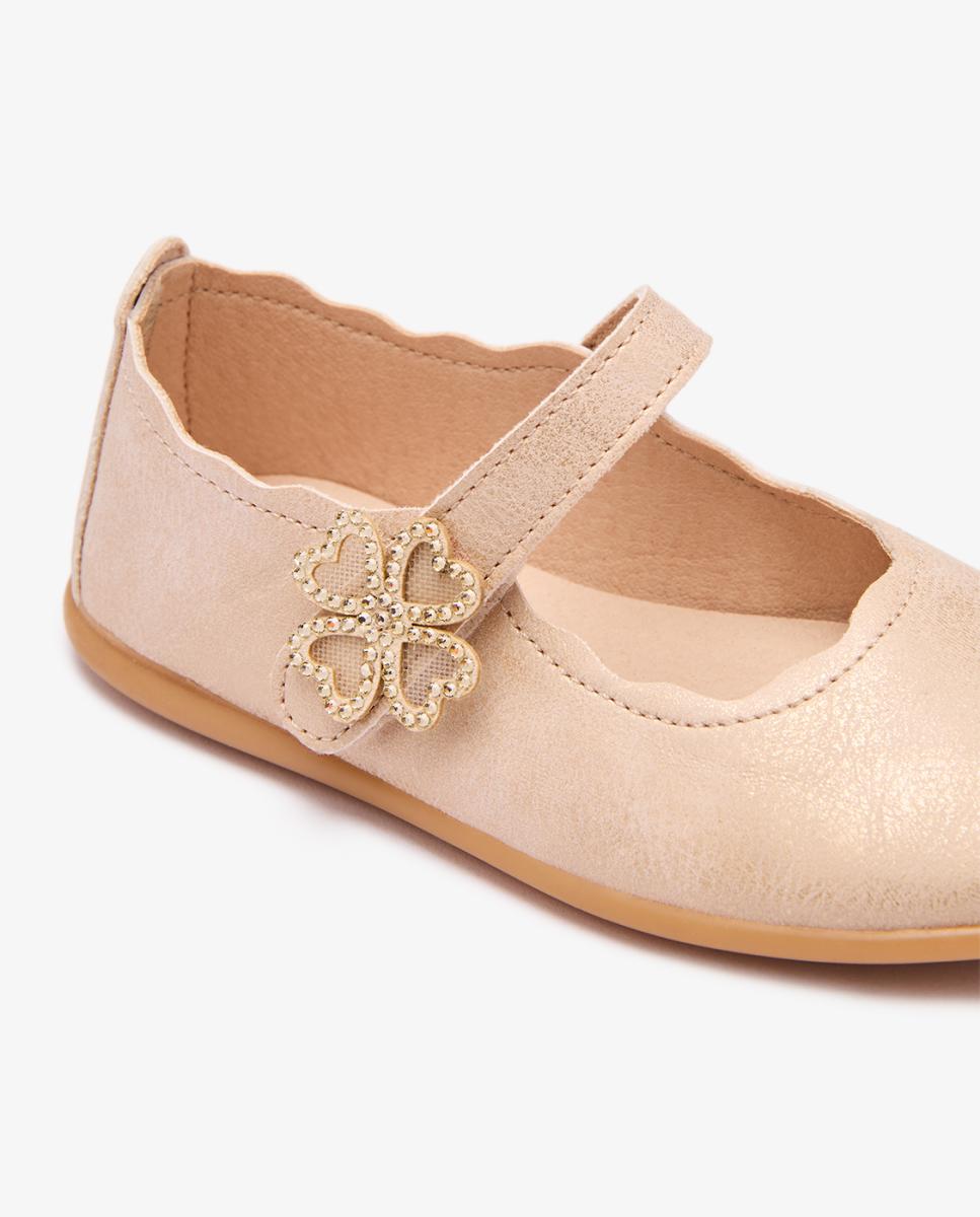Sabrinas com Flor de Brilhantes - Dourado Conguitos Ouro-4