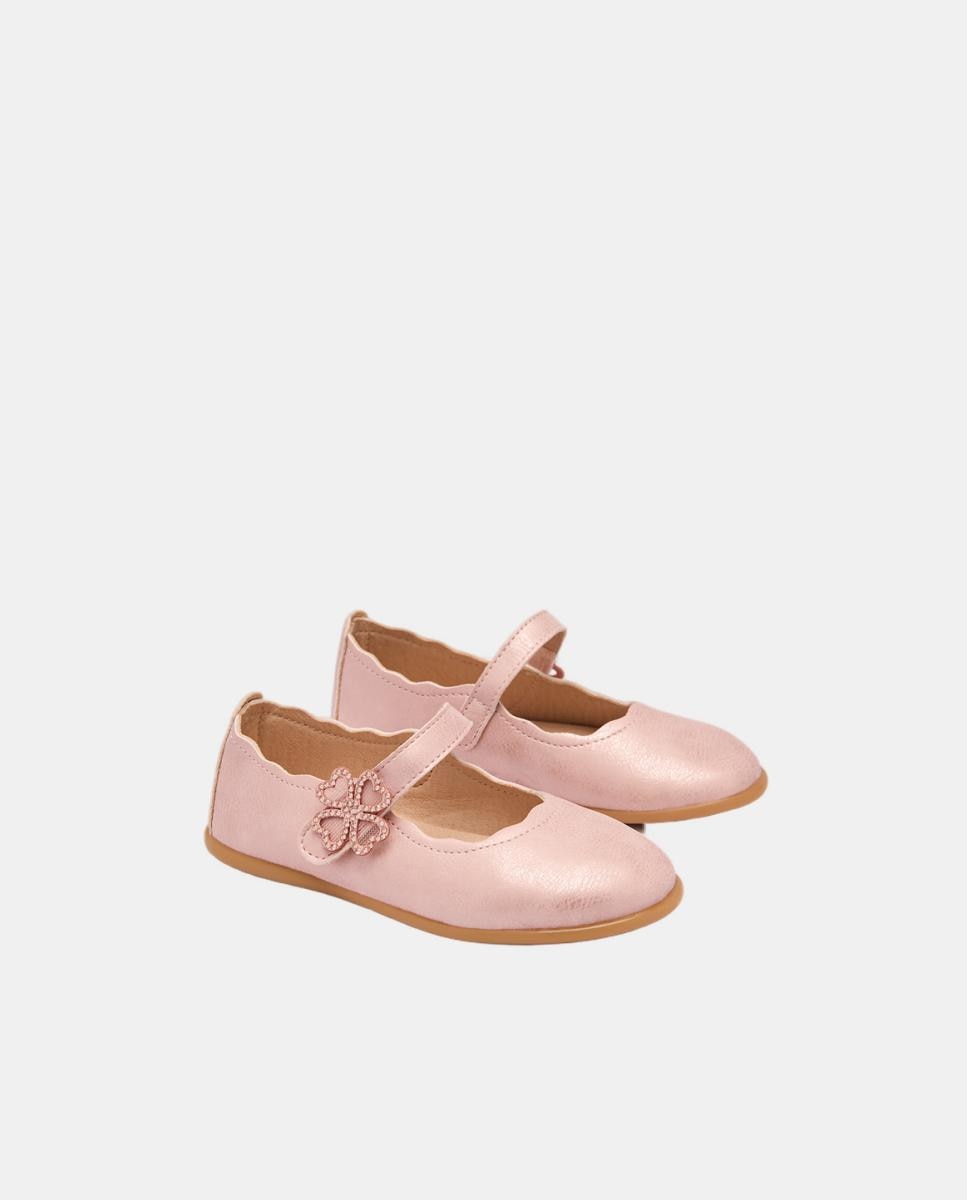 Sabrinas com Flor de Brilhantes - Rosa Rosa-claro-2