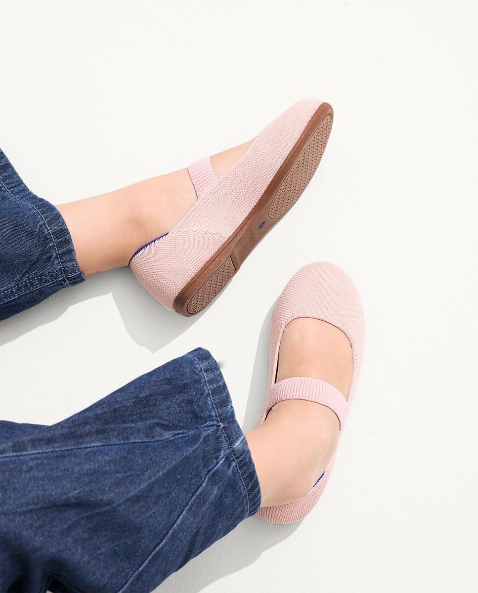 Sapatos de Presilha em Lona Suaves e Flexíveis com Palmilha Acolchoada Rothy´s Vermelho-6
