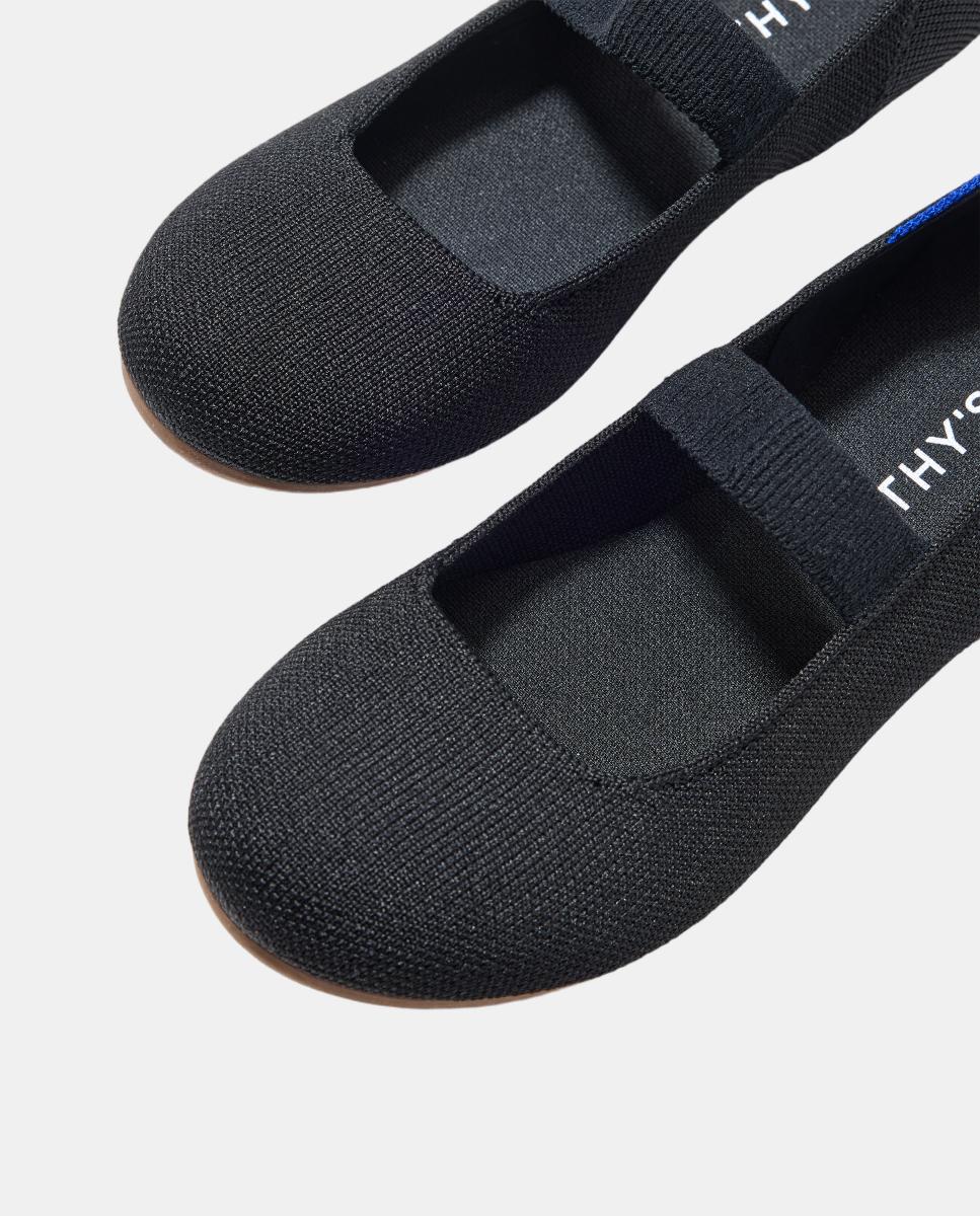 Sapatos de Presilha em Lona Suaves e Flexíveis com Palmilha Acolchoada Rothy´s Preto-2