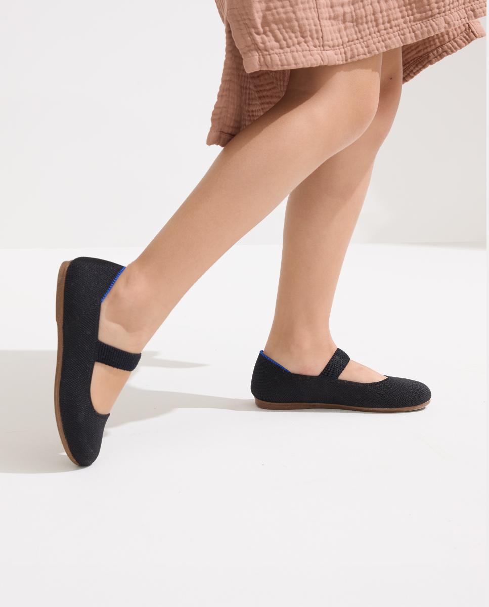 Sapatos de Presilha em Lona Suaves e Flexíveis com Palmilha Acolchoada Rothy´s Preto-7
