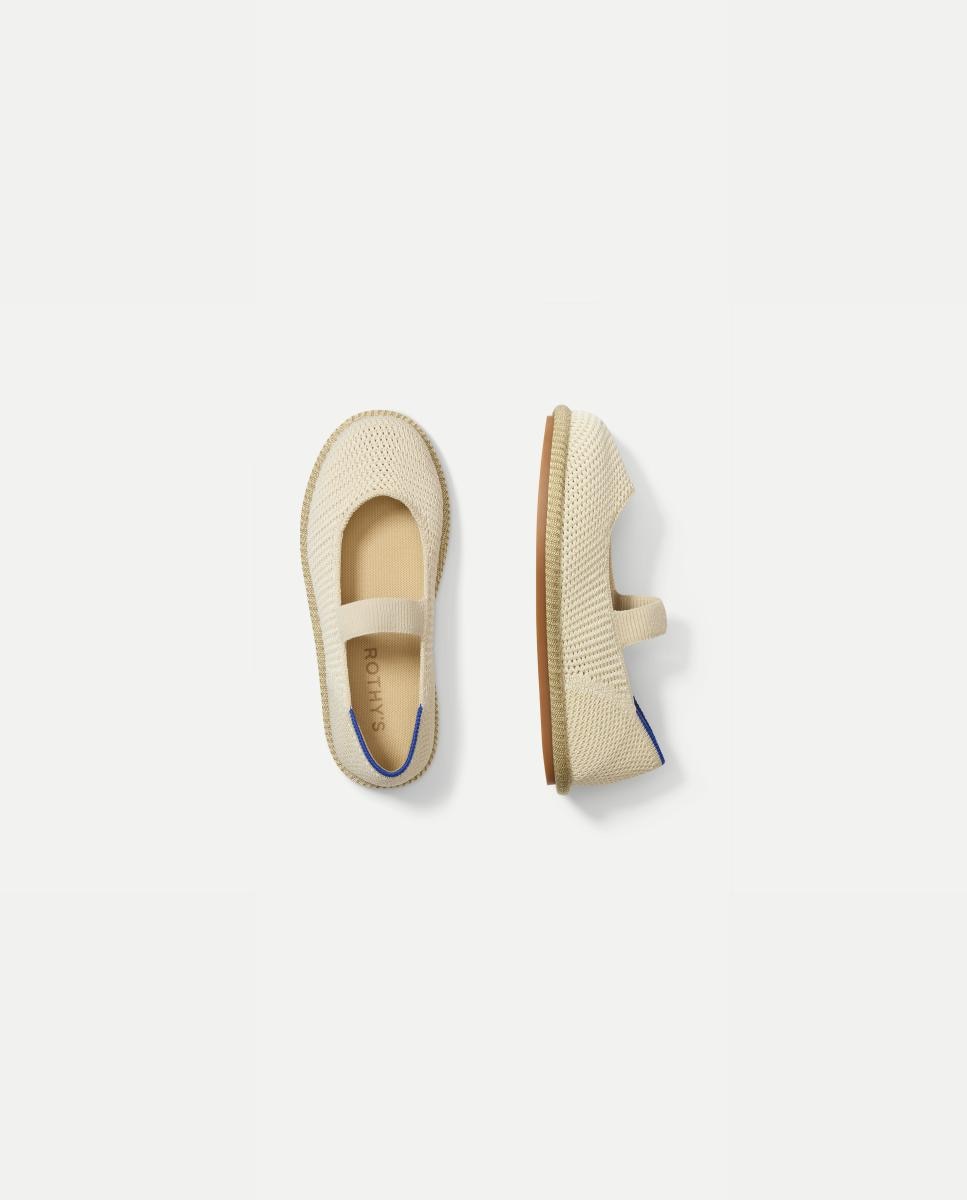 Sapatos de Presilha em Lona Suaves e Flexíveis com Palmilha Acolchoada Rothy´s Natural-2