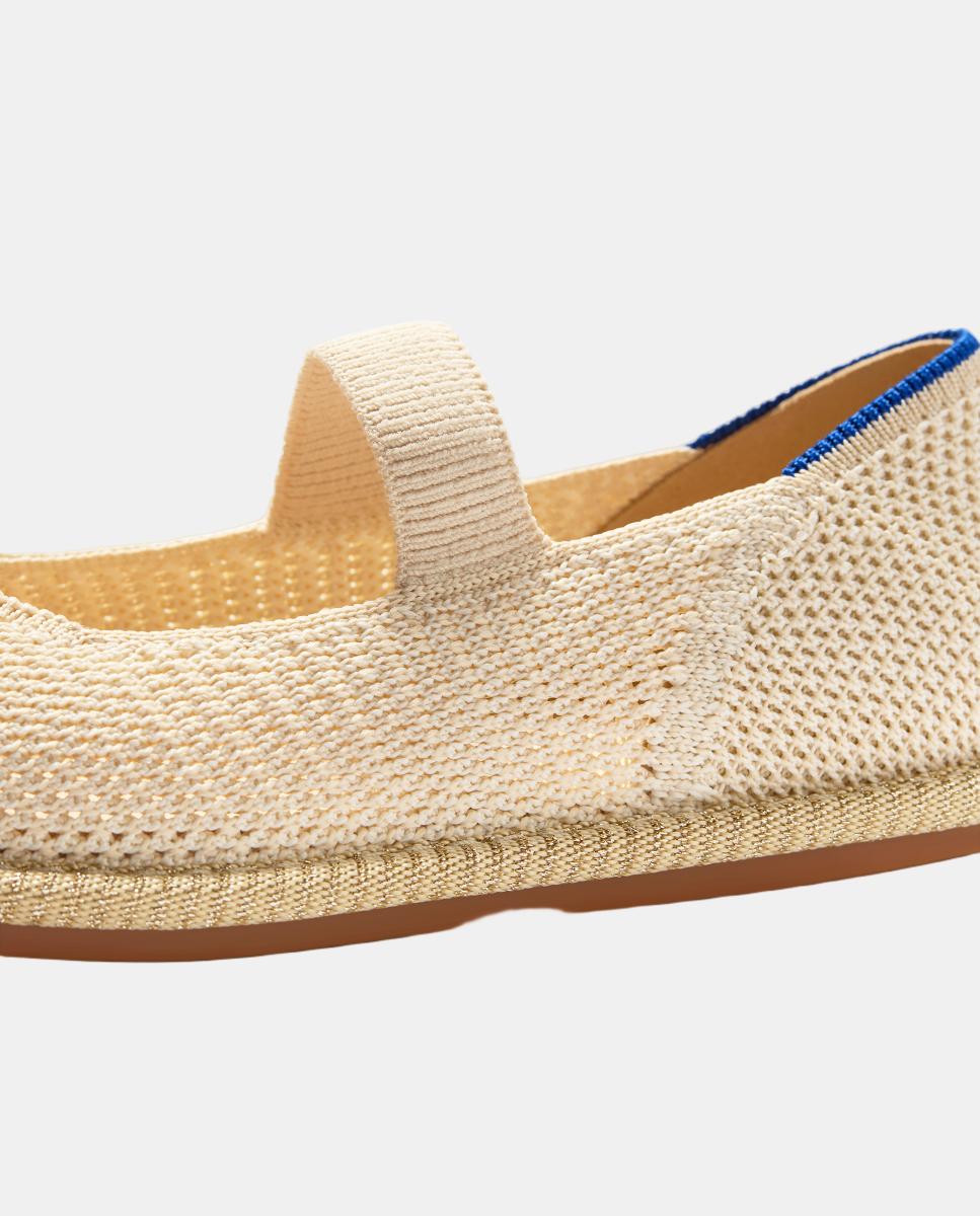 Sapatos de Presilha em Lona Suaves e Flexíveis com Palmilha Acolchoada Rothy´s Natural-4