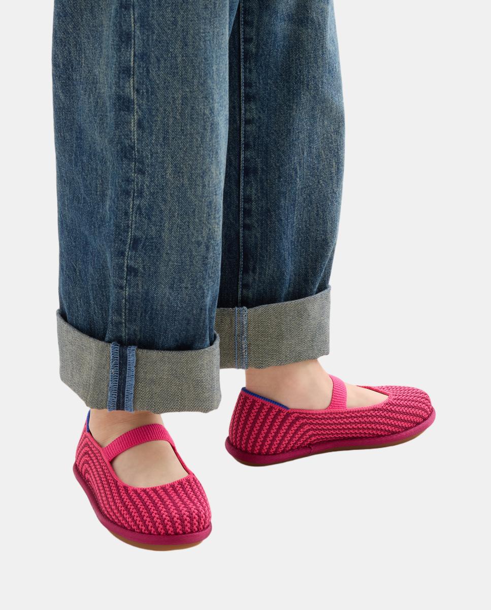 Sapatos de Presilha em Lona Suaves e Flexíveis com Palmilha Acolchoada Rothy´s Rosa-6