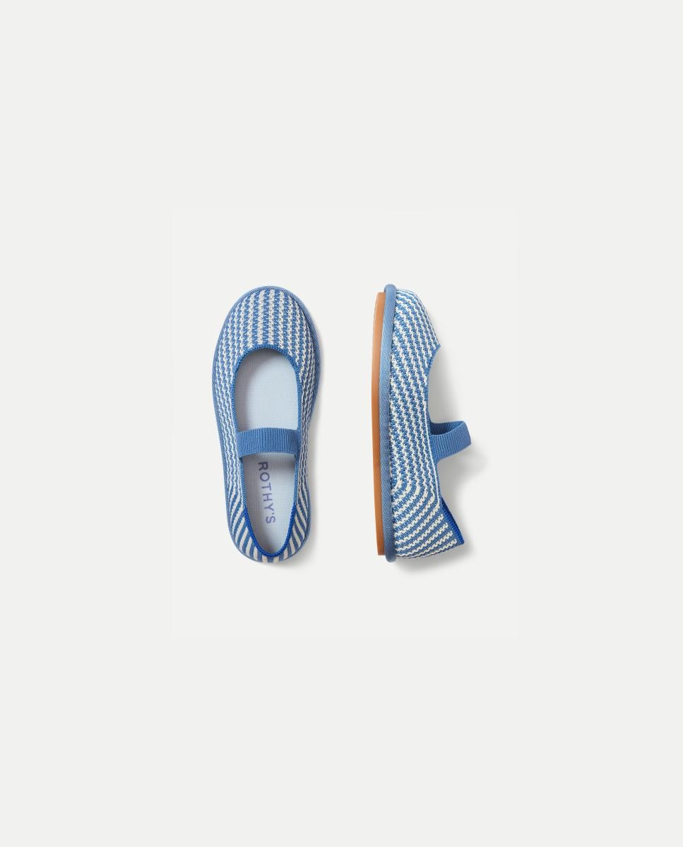 Sapatos de Presilha em Lona Suaves e Flexíveis com Palmilha Acolchoada Rothy´s Azul-2