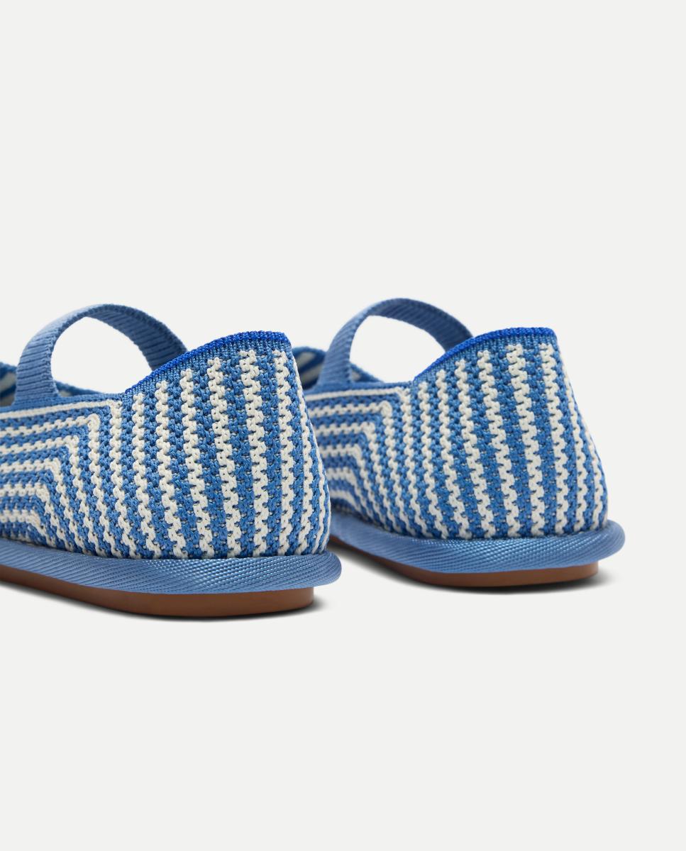 Sapatos de Presilha em Lona Suaves e Flexíveis com Palmilha Acolchoada Rothy´s Azul-3