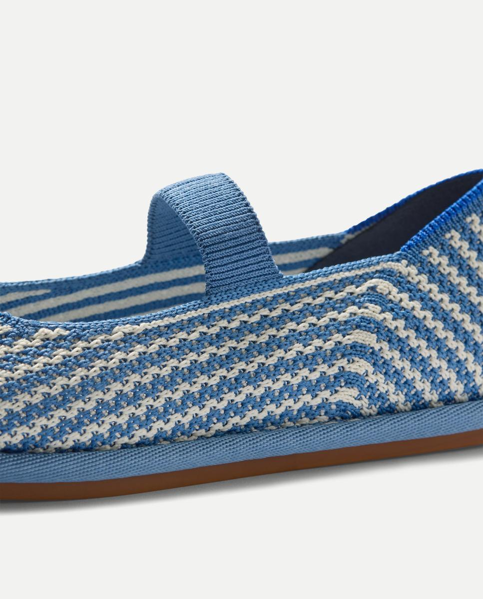 Sapatos de Presilha em Lona Suaves e Flexíveis com Palmilha Acolchoada Rothy´s Azul-4