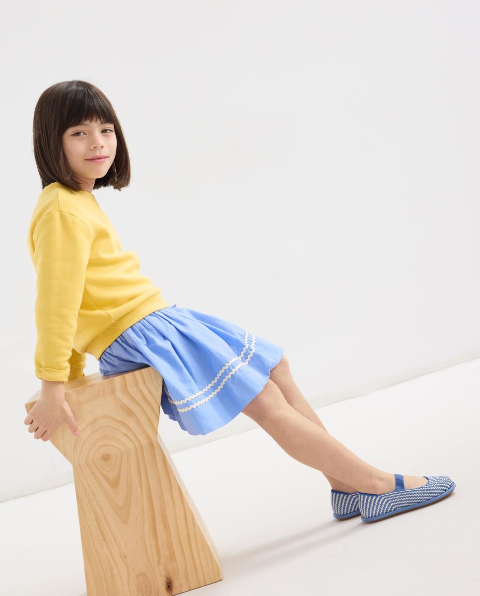 Sapatos de Presilha em Lona Suaves e Flexíveis com Palmilha Acolchoada Rothy´s Azul-7