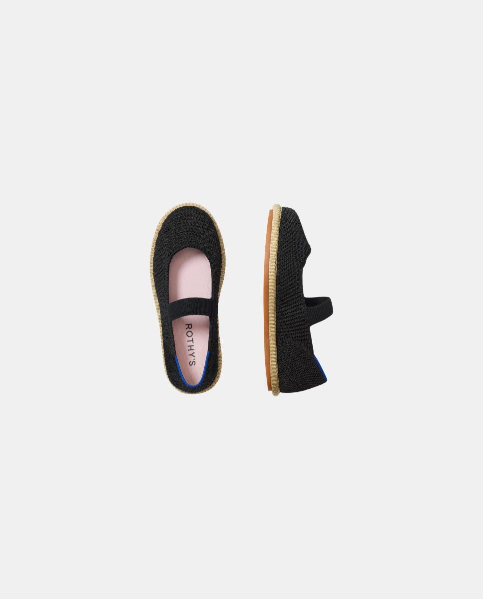 Sapatos de Presilha em Lona Suaves e Flexíveis com Palmilha Acolchoada Rothy´s Preto-2