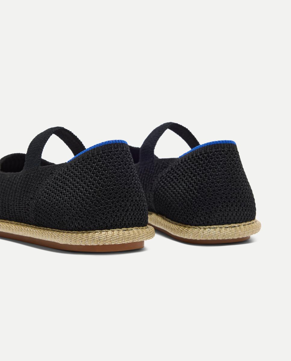 Sapatos de Presilha em Lona Suaves e Flexíveis com Palmilha Acolchoada Rothy´s Preto-3
