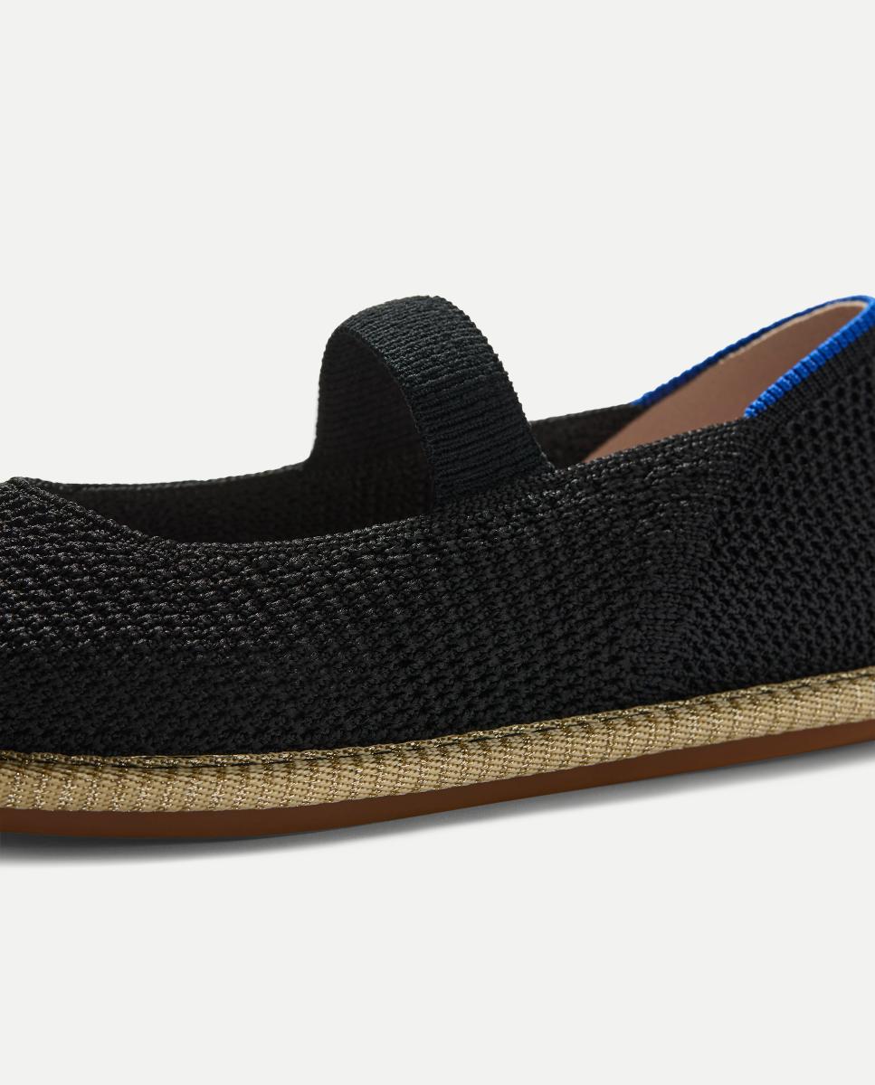 Sapatos de Presilha em Lona Suaves e Flexíveis com Palmilha Acolchoada Rothy´s Preto-4