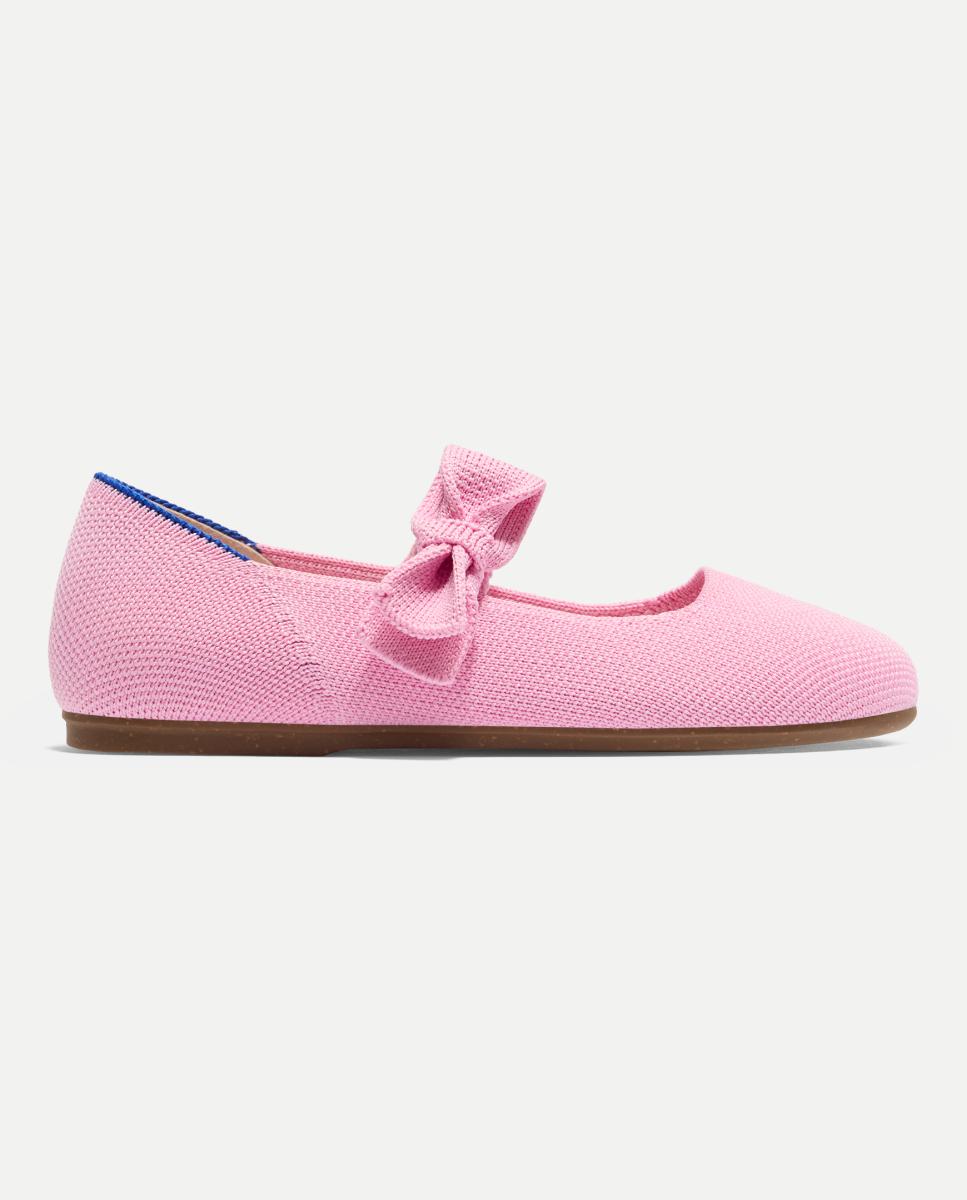 Merceditas de niña de lona suaves flexibles y con plantilla mullida - Rothy´s - Rosa Rosa-1
