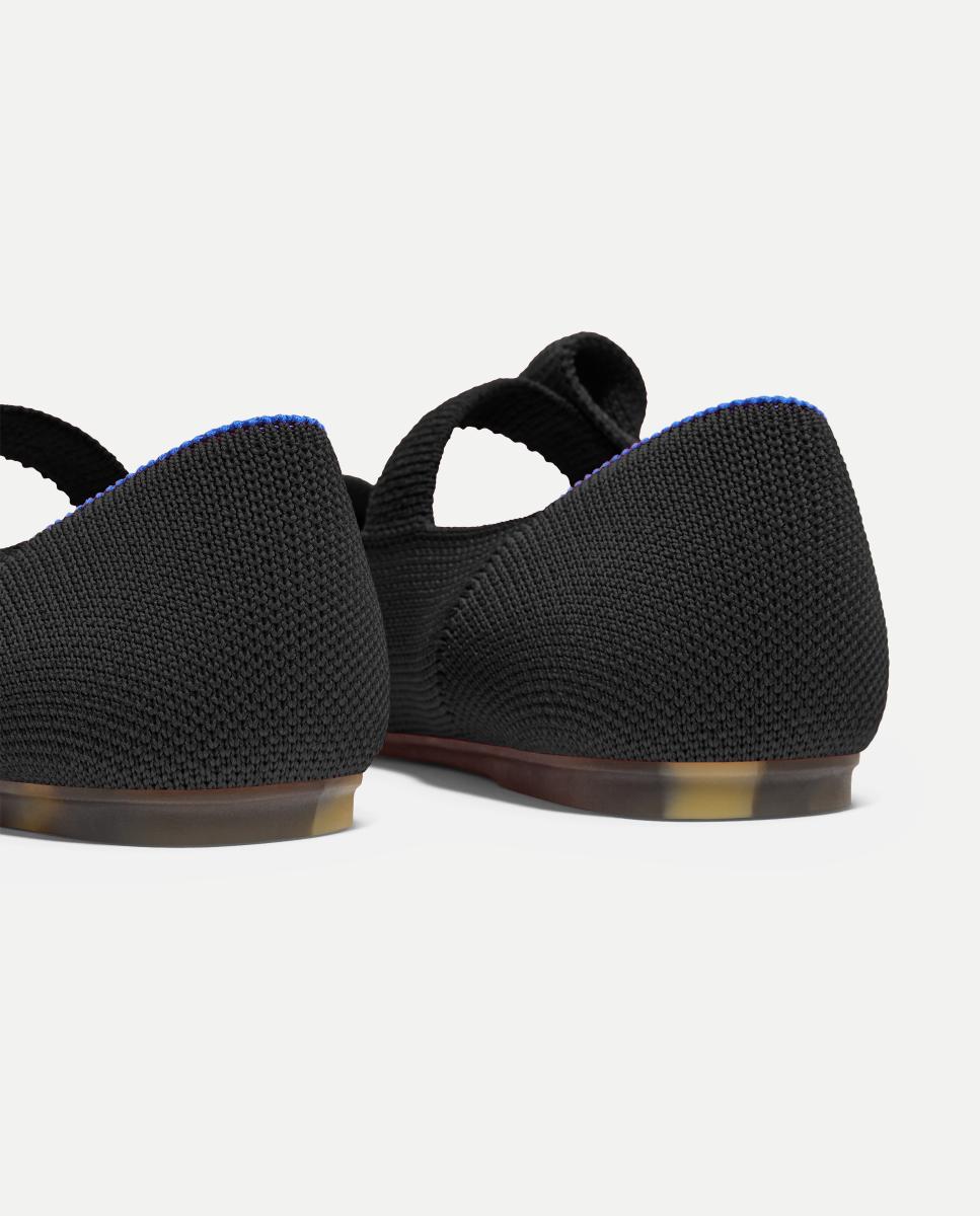 Sapatos de Presilha em Lona Suaves e Flexíveis com Palmilha Acolchoada Rothy´s Preto-3