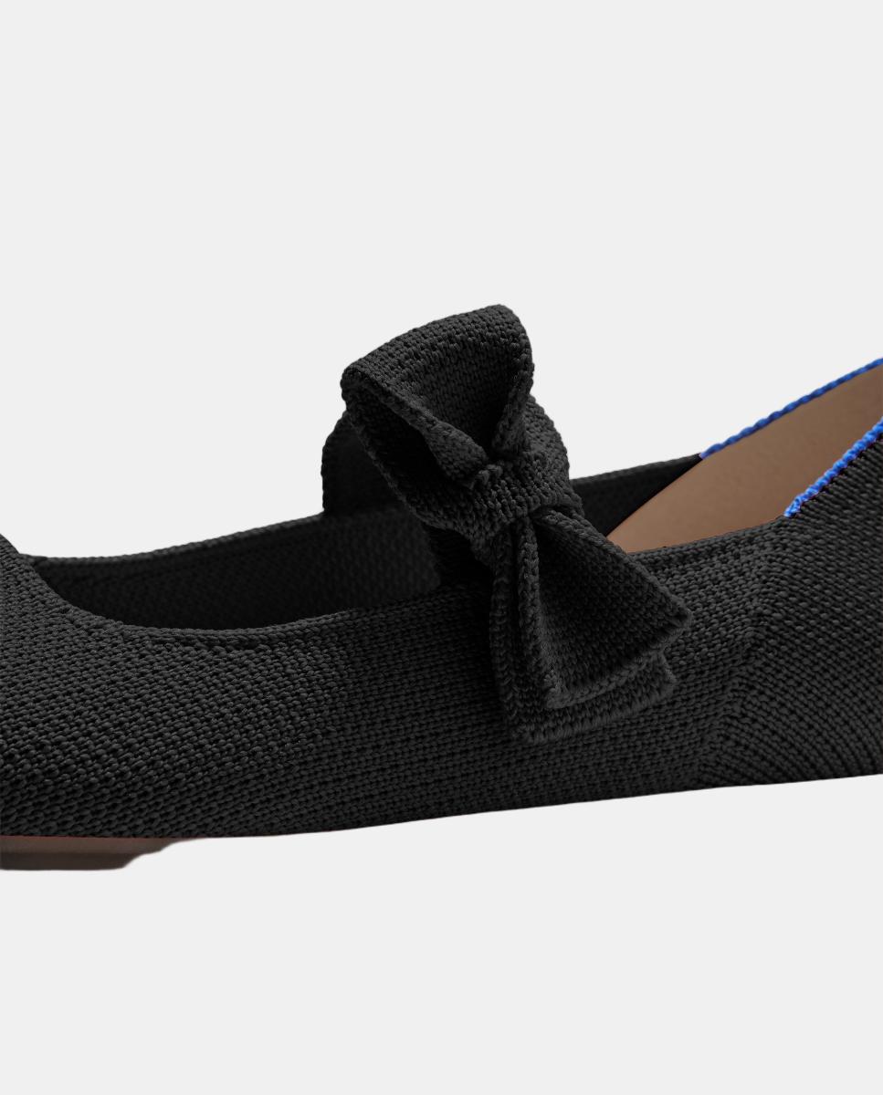 Sapatos de Presilha em Lona Suaves e Flexíveis com Palmilha Acolchoada Rothy´s Preto-4