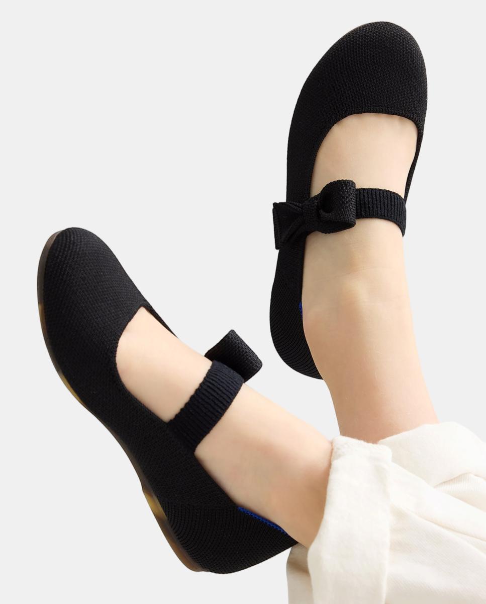 Sapatos de Presilha em Lona Suaves e Flexíveis com Palmilha Acolchoada Rothy´s Preto-6