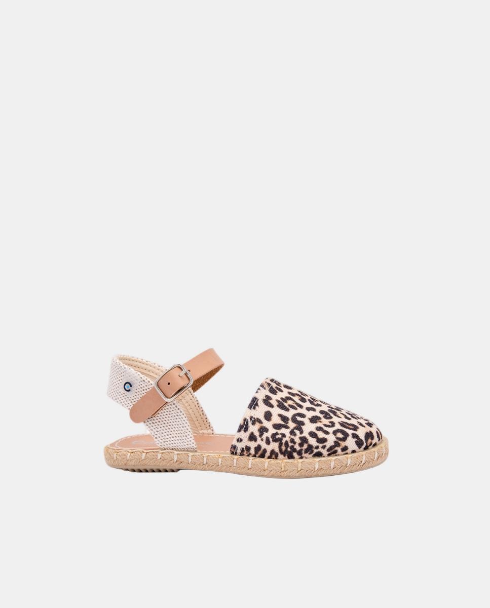 Imagem 0 de Alpercatas Estampadas com Fivela e Animal Print de Leopardo