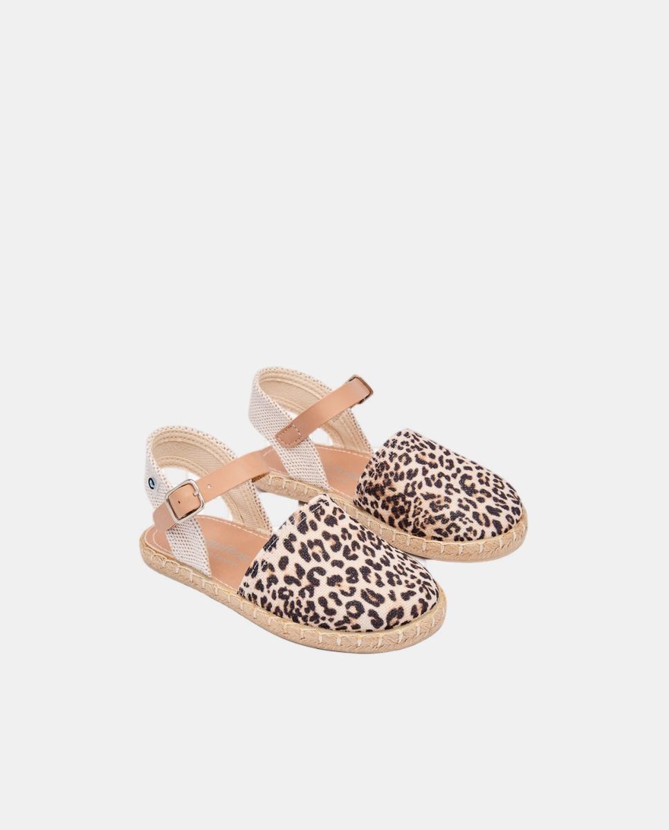 Alpercatas Estampadas com Fivela e Animal Print de Leopardo Conguitos Multicolor-2