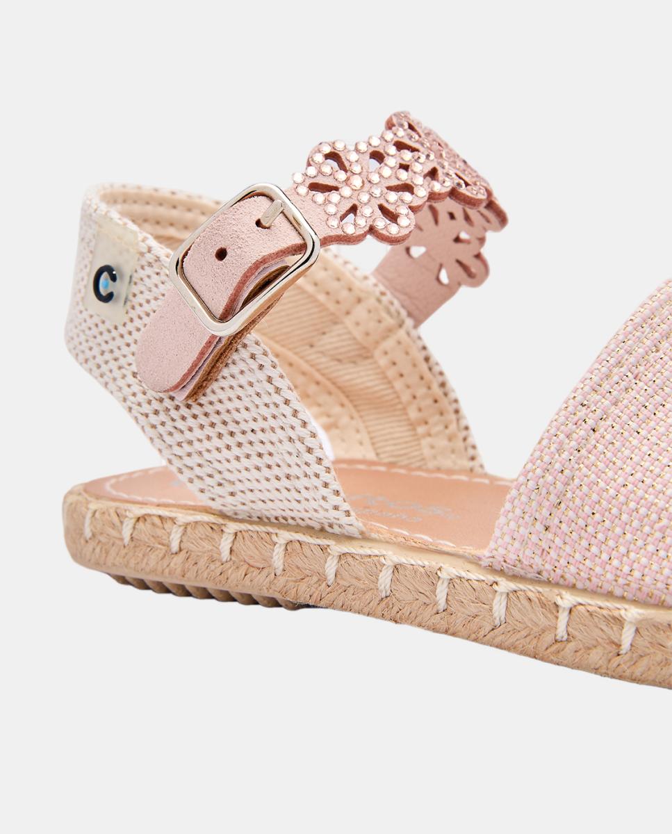 Alpargatas Brillantes Hebilla Rosa - Conguitos - Oro Rosa Oro Rosa-3