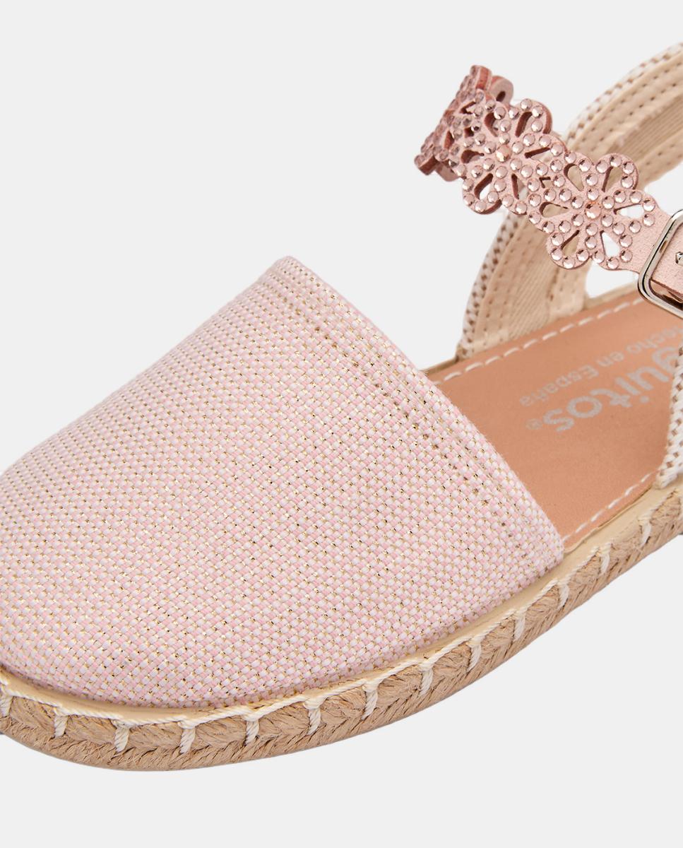 Alpargatas Brillantes Hebilla Rosa - Conguitos - Oro Rosa Oro Rosa-4
