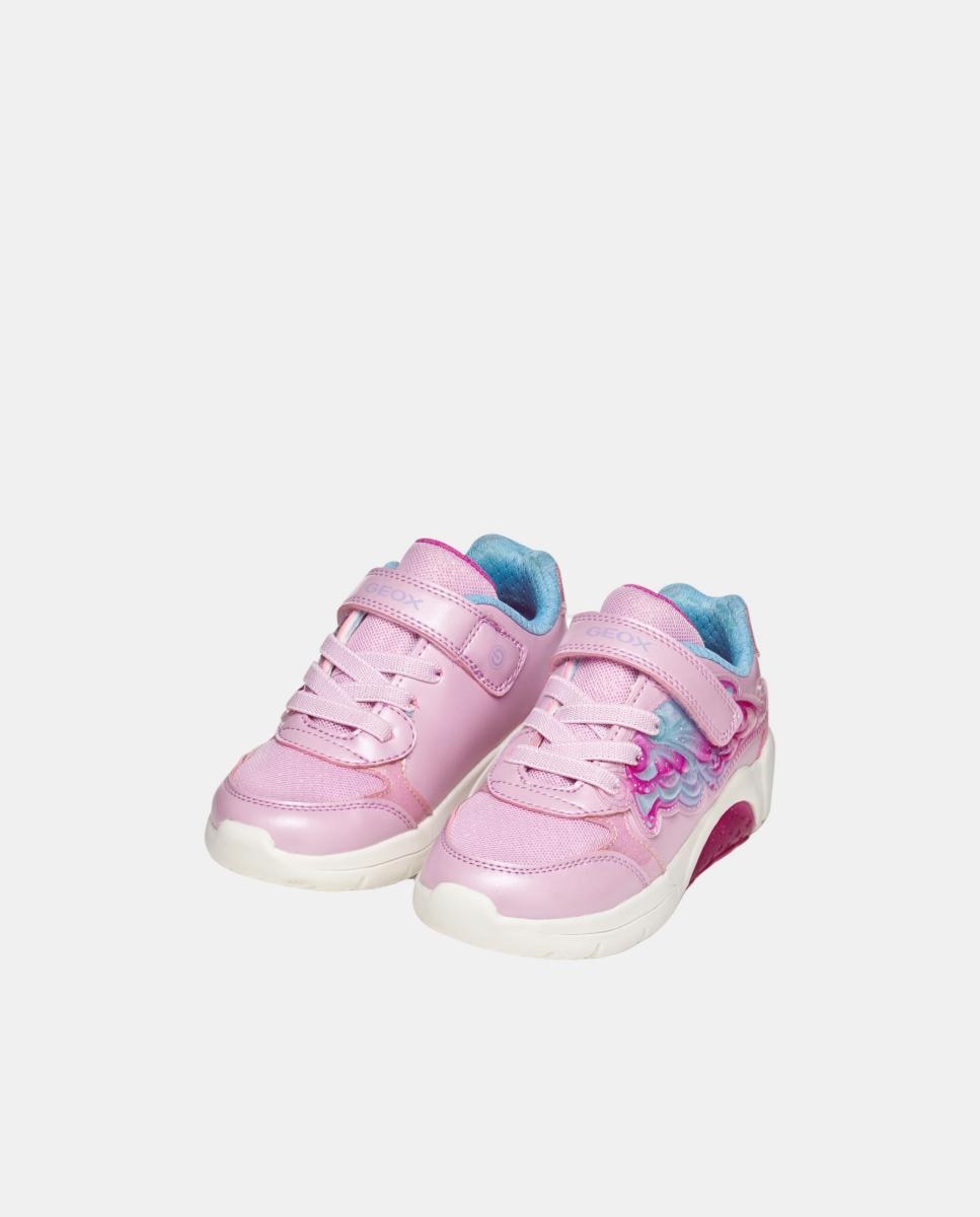 Sapatilhas Transpiráveis com Emblemas Geox Rosa-3