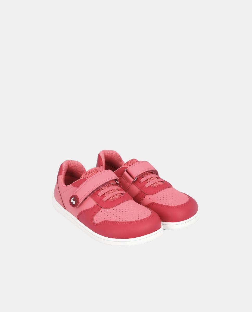 Sapatilhas Scoot de Criança em Pele com Zero Drop Be Lenka Rosa-3