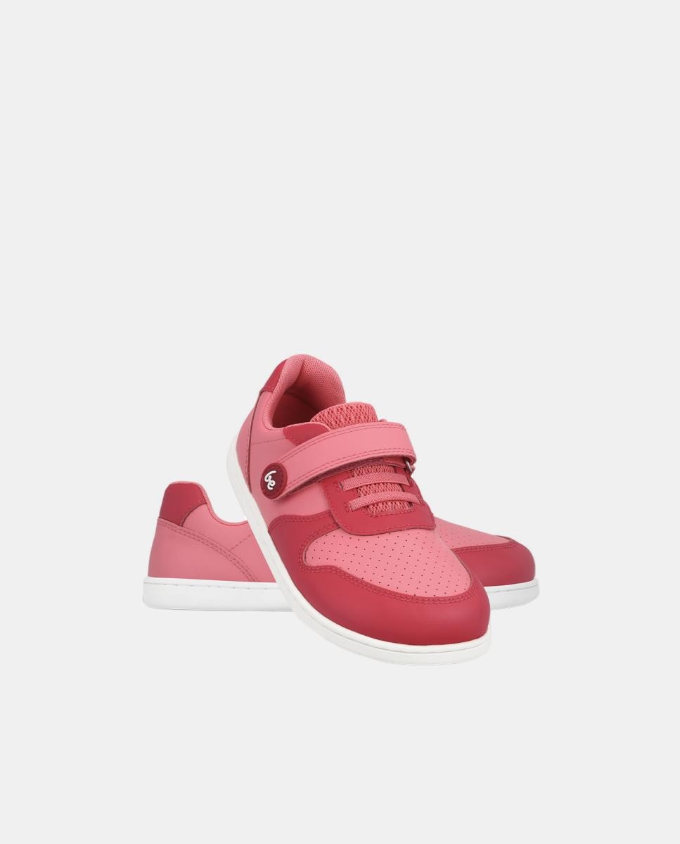 Sapatilhas Scoot de Criança em Pele com Zero Drop Be Lenka Rosa-4