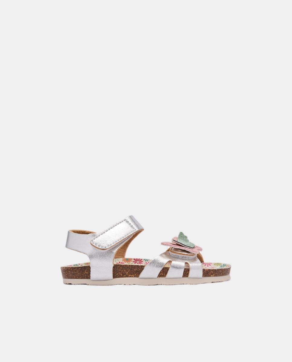 Sandalias Bio Mariposa - Conguitos - Plata Plata-1