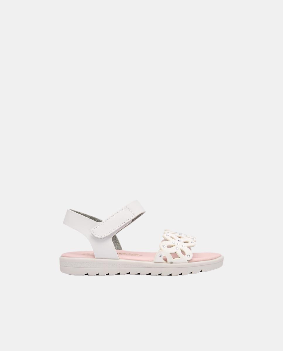 Sandalias Troquelado y Brillantes Blanco - Conguitos - Blanco roto Blanco roto-1