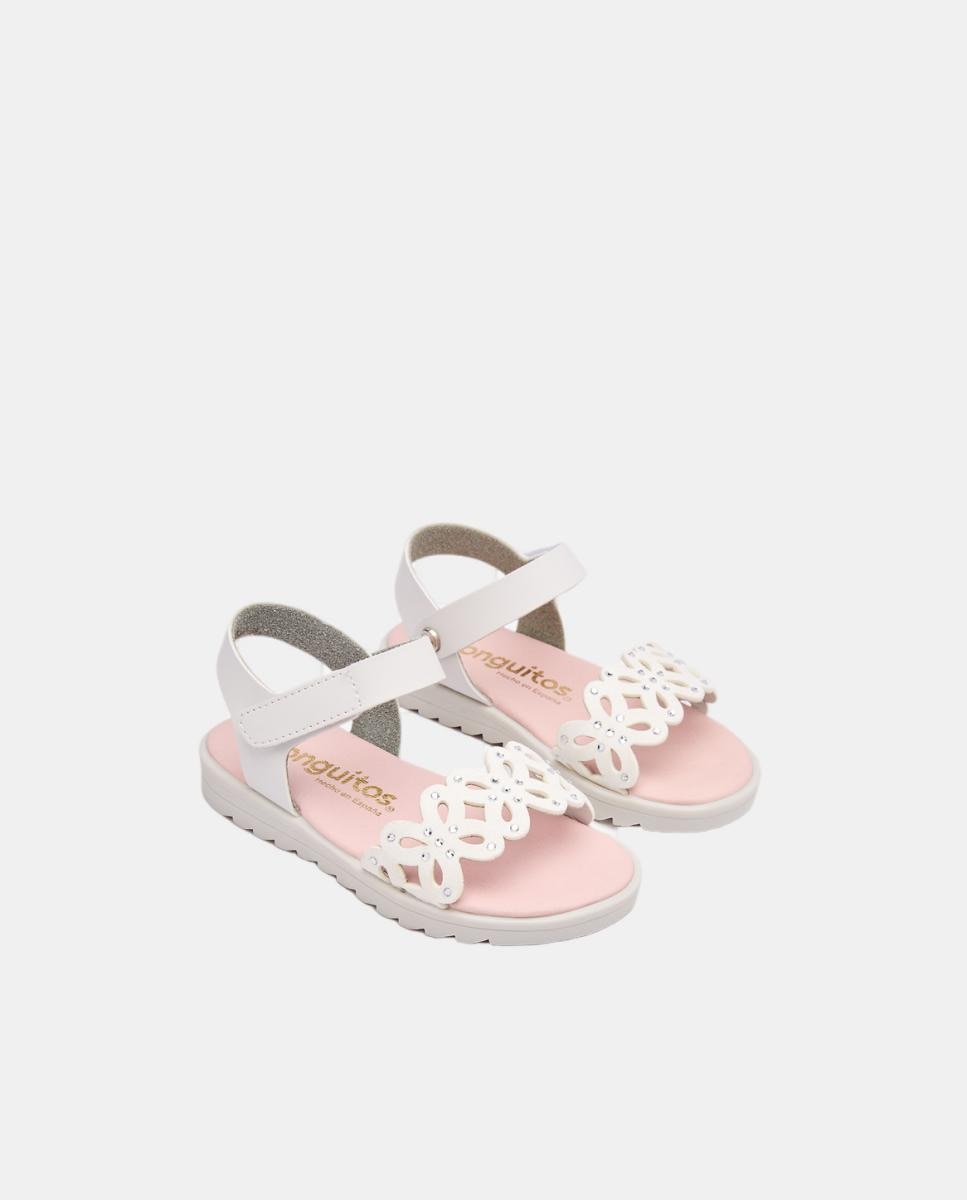 Sandalias Troquelado y Brillantes Blanco - Conguitos - Blanco roto Blanco roto-2