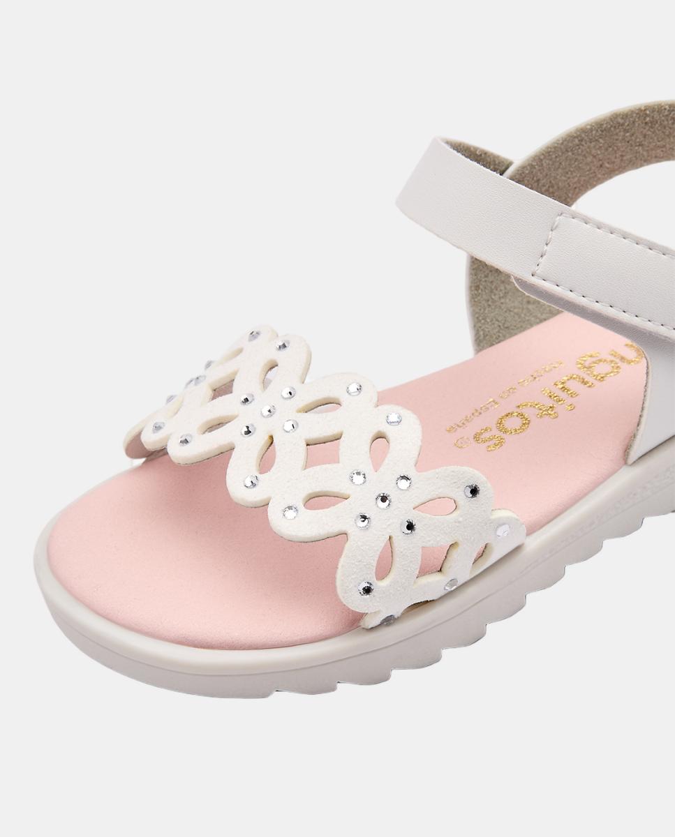 Sandalias Troquelado y Brillantes Blanco - Conguitos - Blanco roto Blanco roto-4