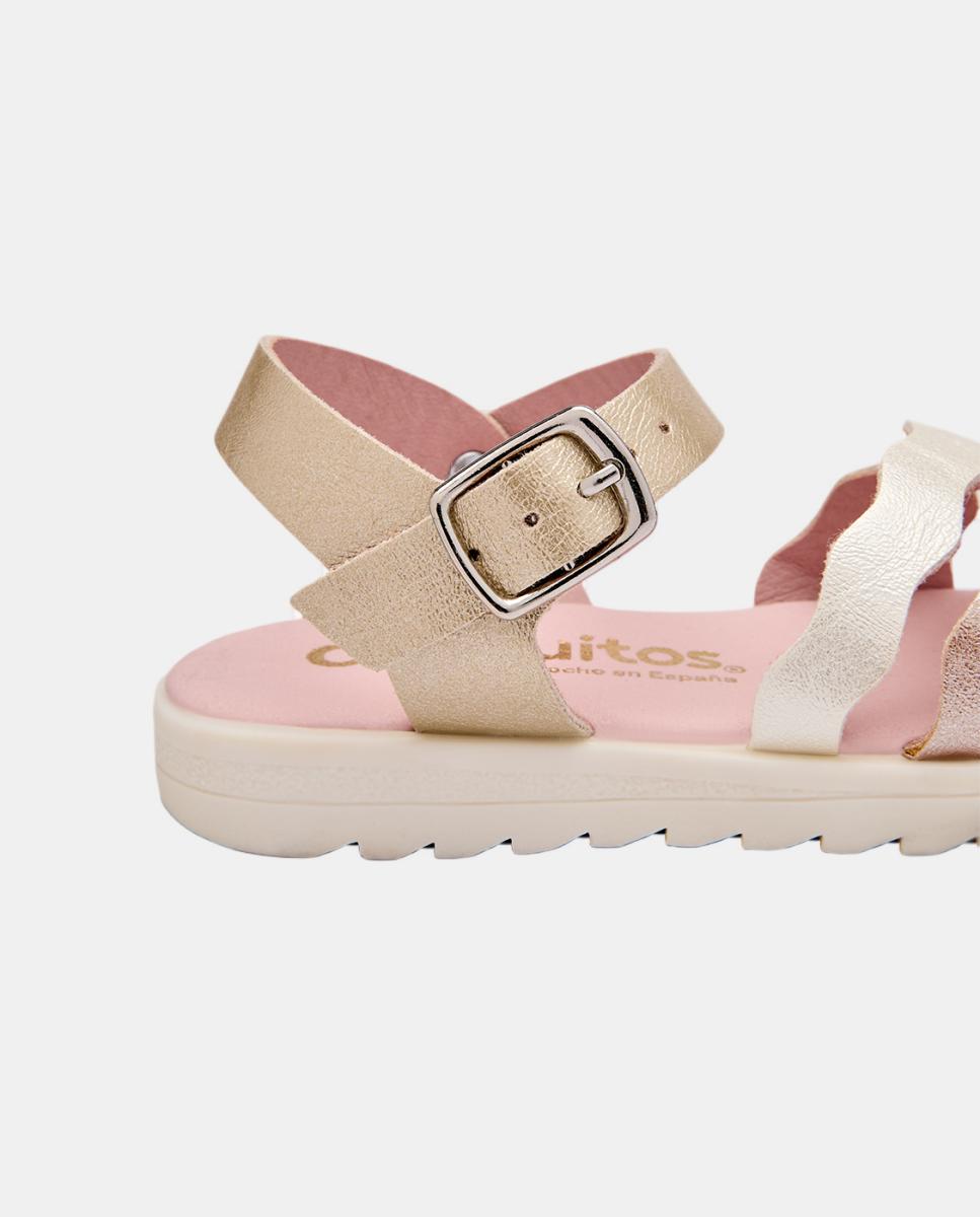 Sandalias Tiras - Conguitos - Oro Oro-3
