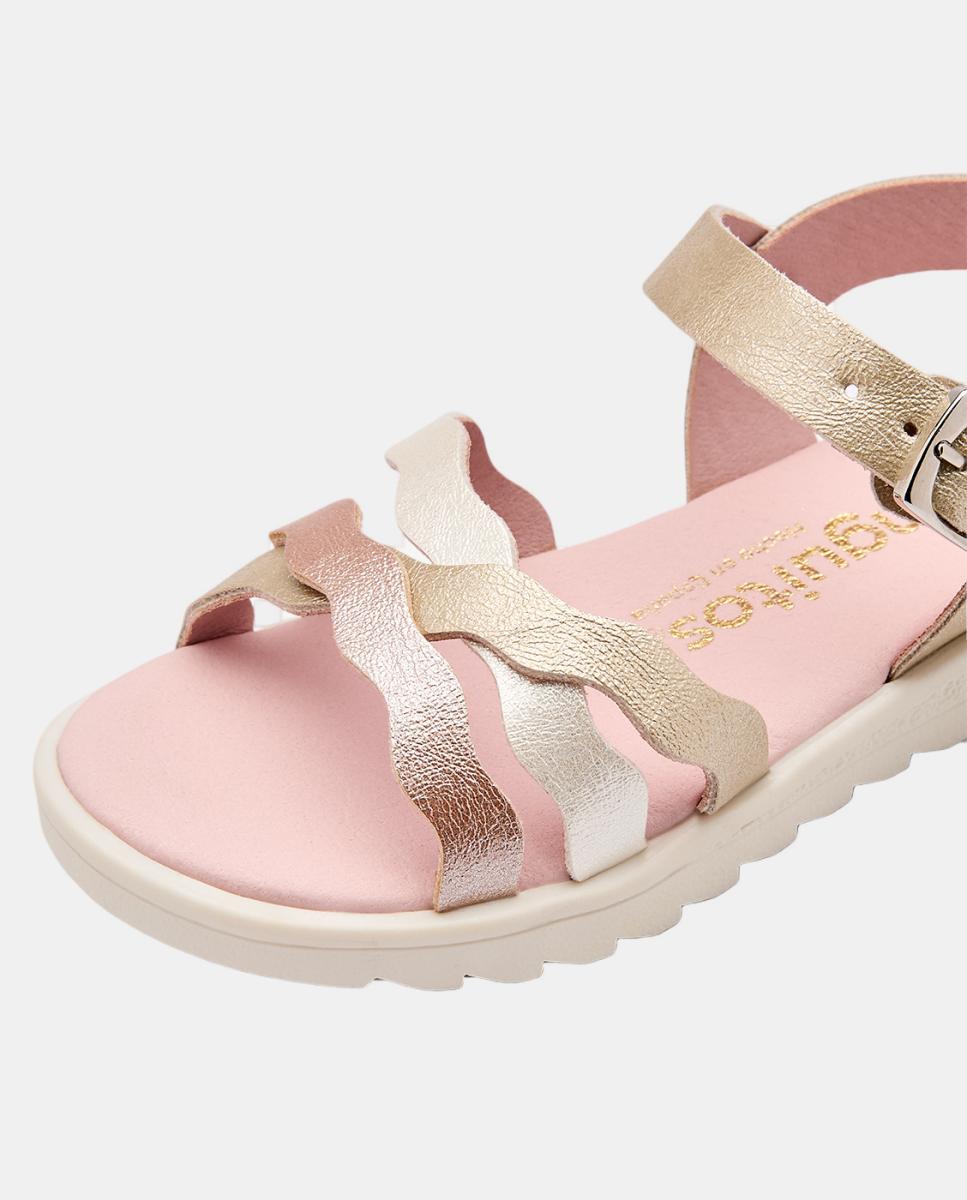 Sandalias Tiras - Conguitos - Oro Oro-4