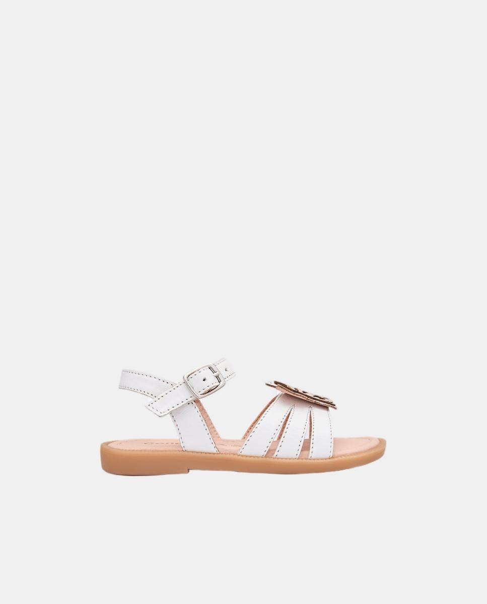 Conguitos - Sandalias abiertas de niña de napa diseño mariposa.