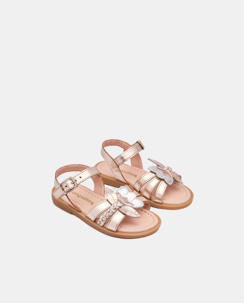 Sandalias Flor - Conguitos - Oro Oro-2