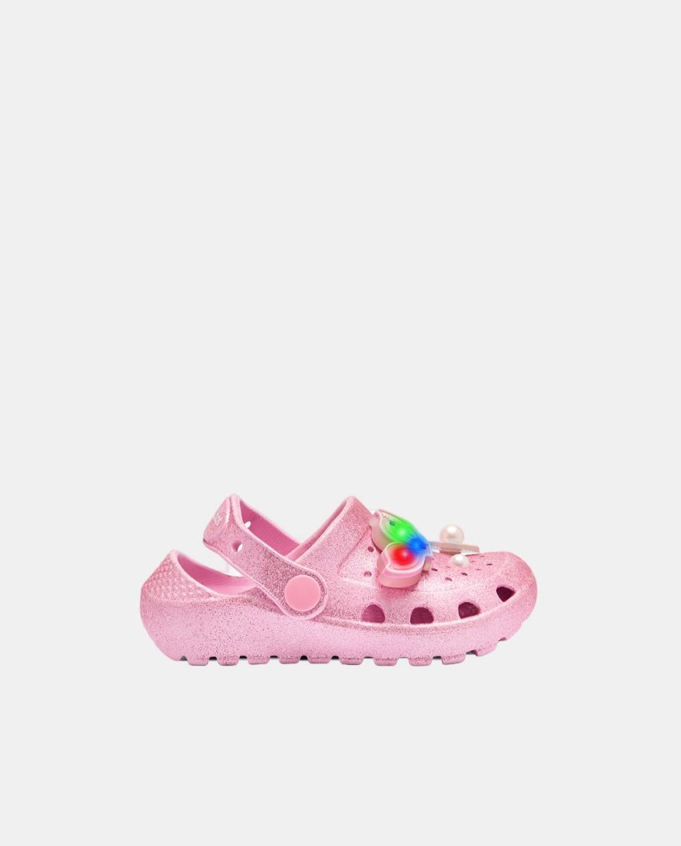 Imagem 0 de Socas de Glitter com Pins de Luzes Sereia - Rosa