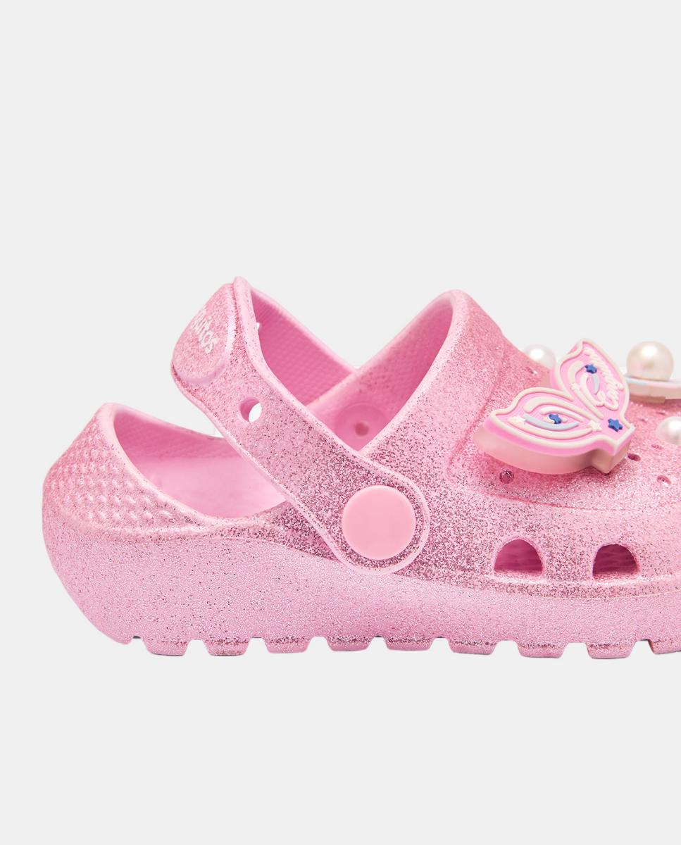 Socas de Glitter com Pins de Luzes Sereia - Rosa Conguitos Rosa-pastilha-3