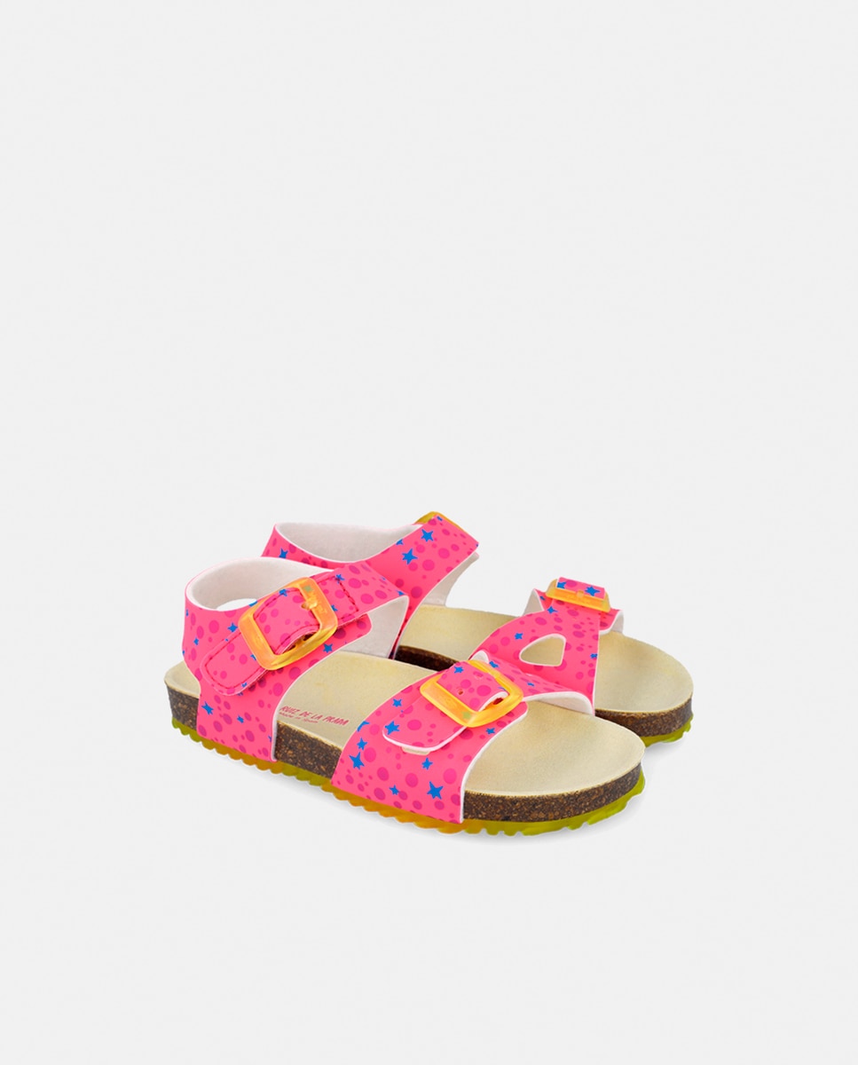 Sandália tipo bio infantis com fecho velcro Agatha Ruiz de la Prada Fúcsia-2