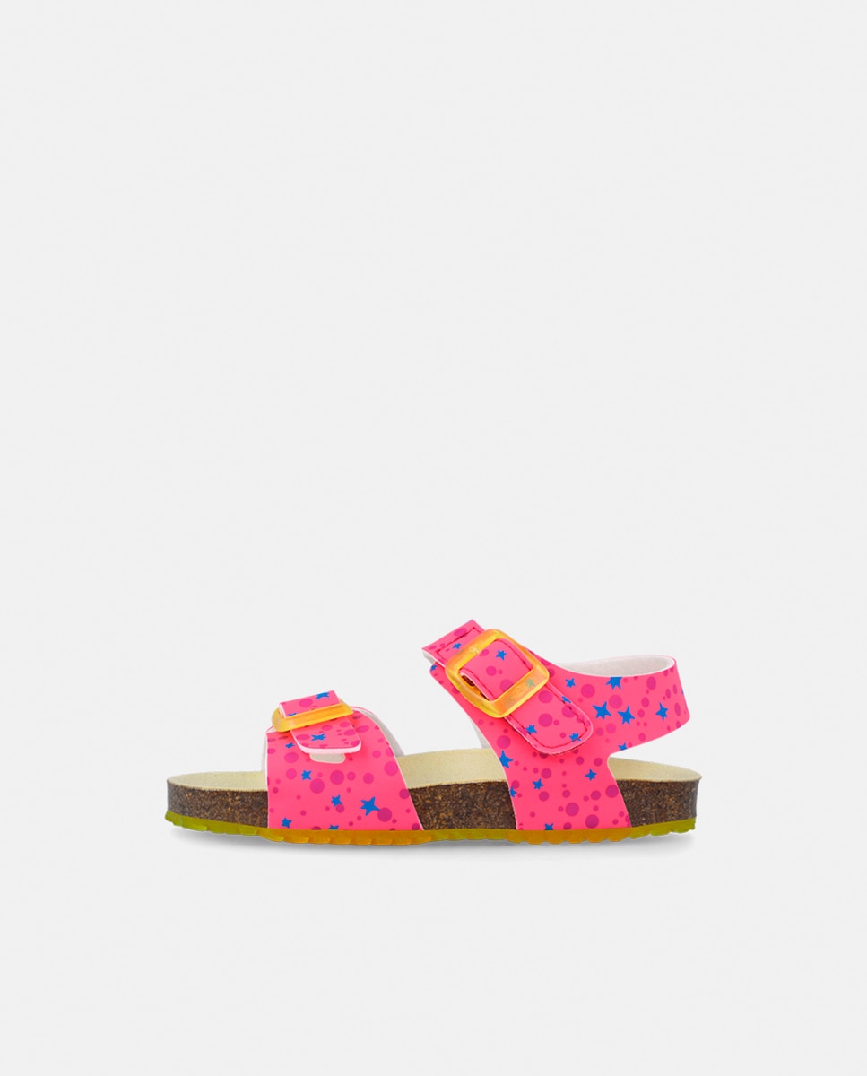 Sandália tipo bio infantis com fecho velcro Agatha Ruiz de la Prada Fúcsia-5