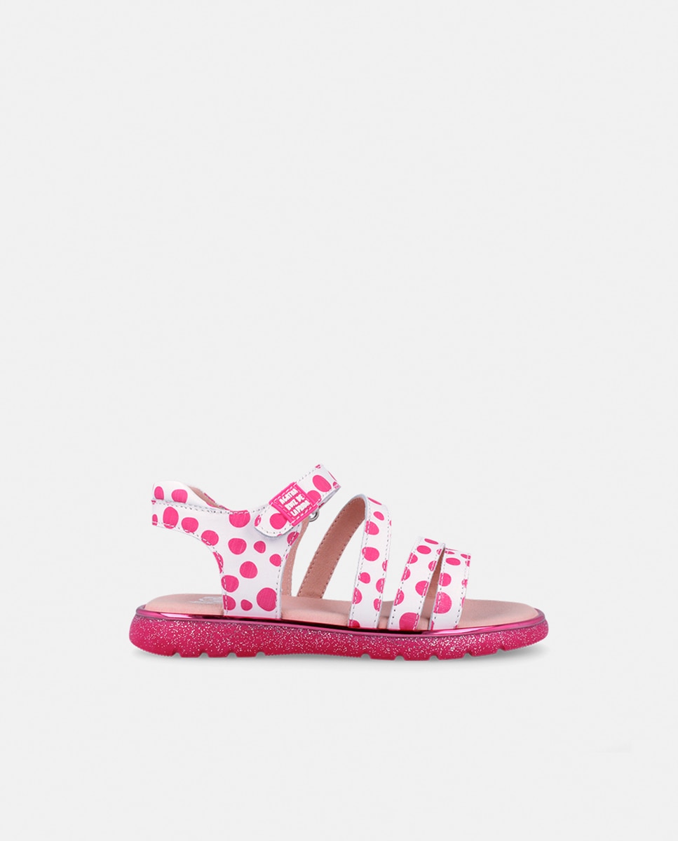 Imagem 0 de Sandálias com Estampado às Bolinhas