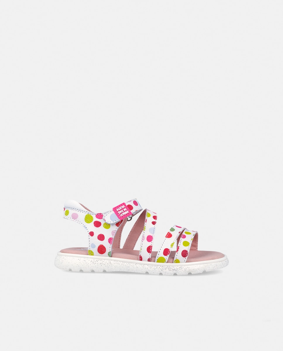 Imagem 0 de Sandálias com Estampado às Bolinhas